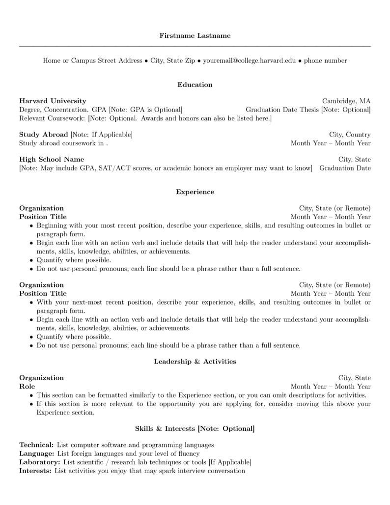 Academic CV LaTeX Resume Template - CV Format